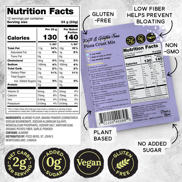 Keto & Gluten-Free Pizza Dough Mix